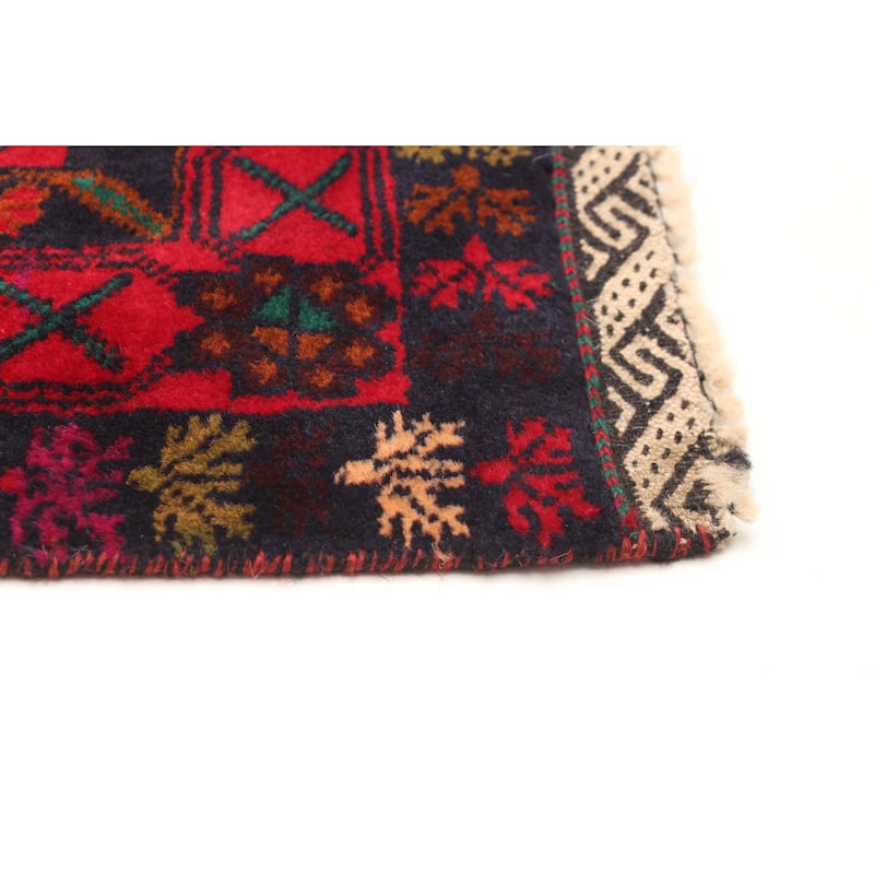 ECARPETGALLERY Hand-knotted Teimani Red Wool Rug - 3'8 x 6'7