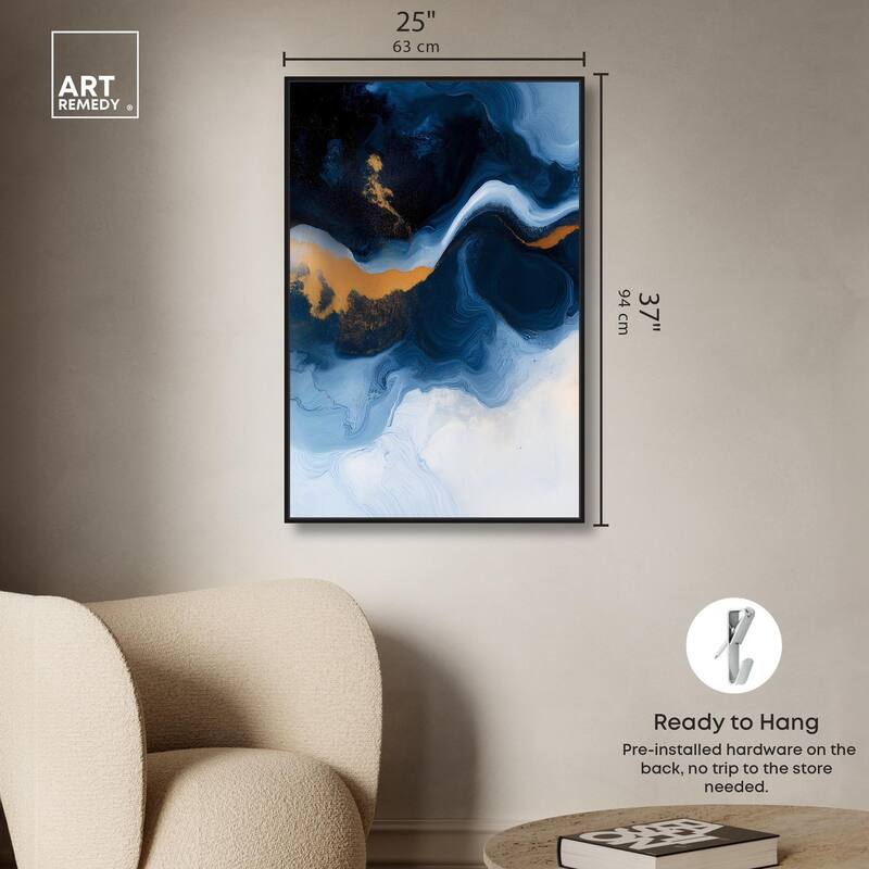 Blue Deep I Canvas by Art Remedy