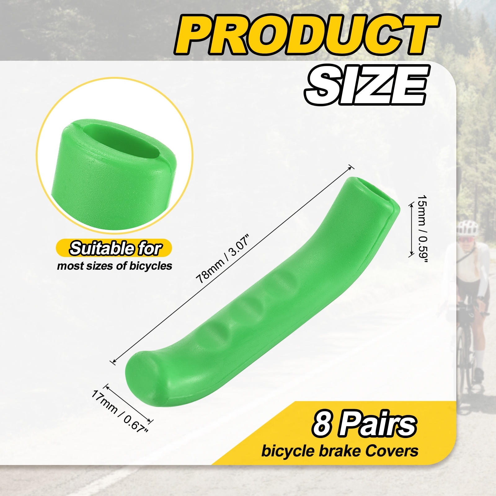Bicycle Brake Lever Covers, Brake Grips Anti-Slip Sleeve Handle Protection Cover for (Mountain Bike/Road Bicycle)