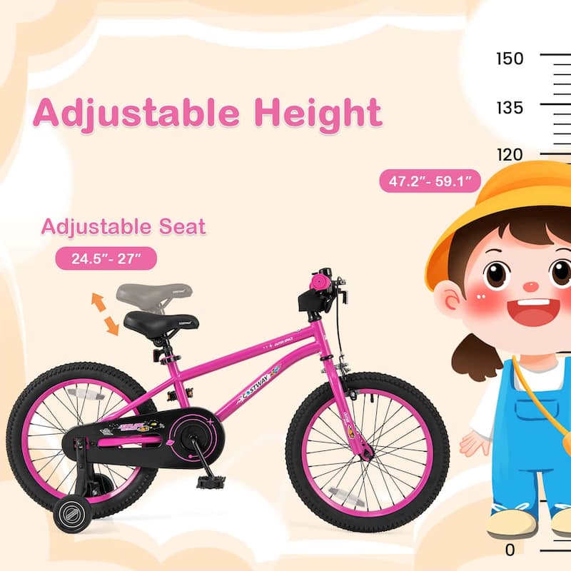 Costway 14/16/18-Inch Kid’s Bike for 4-7 Years Old with Adjustable - See Details