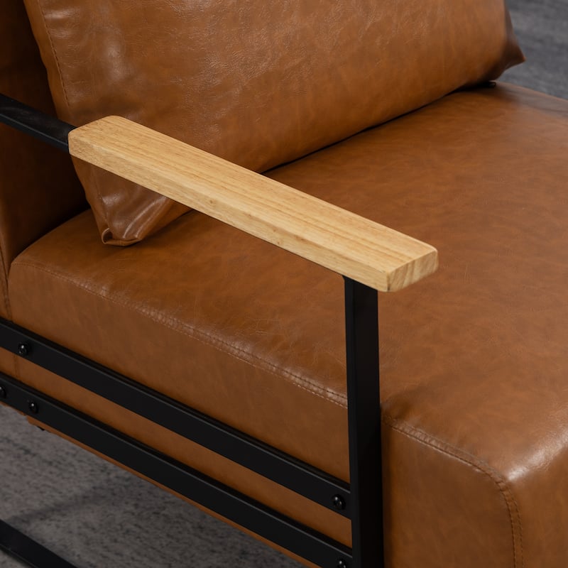 PU Metal Arm Chair