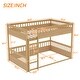 preview thumbnail 5 of 11, Wooden Bunk Bed with Ladder, Guardrails, and Detachable Design for Kids or Guest Room