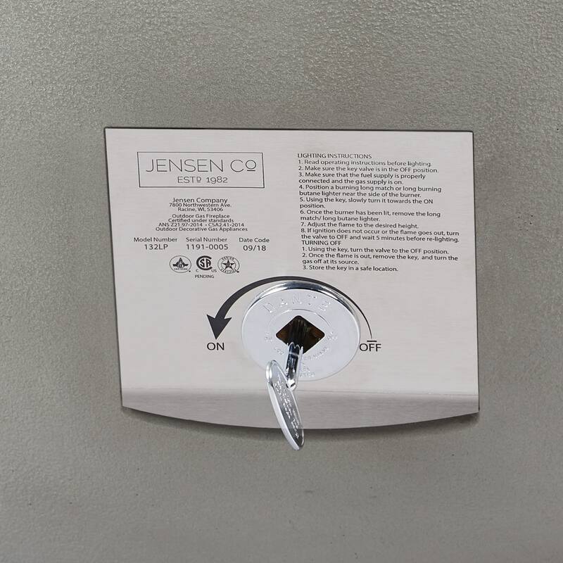 Alta Medium Natural Gas Fire Bowl in Shade by Jensen Co - 38 x 38 x 14