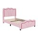 preview thumbnail 9 of 28, PU Upholstered Platform Bed with Adjustable Headboard and LED Strips