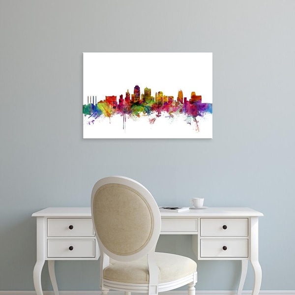 Easy Art Prints Michael Tompsett's 'Kansas City Missouri Skyline' Premium Canvas Art