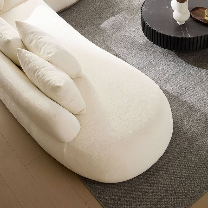 134.63" Oversize Cloud Sectional Couch with L-Shape Chaise, Modern Upholstered Sofa with Deep Seat for Living Room