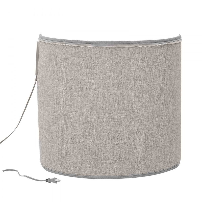 Grey Roll-Up Under Desk Foot Warming Pad 5 Temp and 9-Hour Timer - 55.12 x 20.47 x 0.20 in