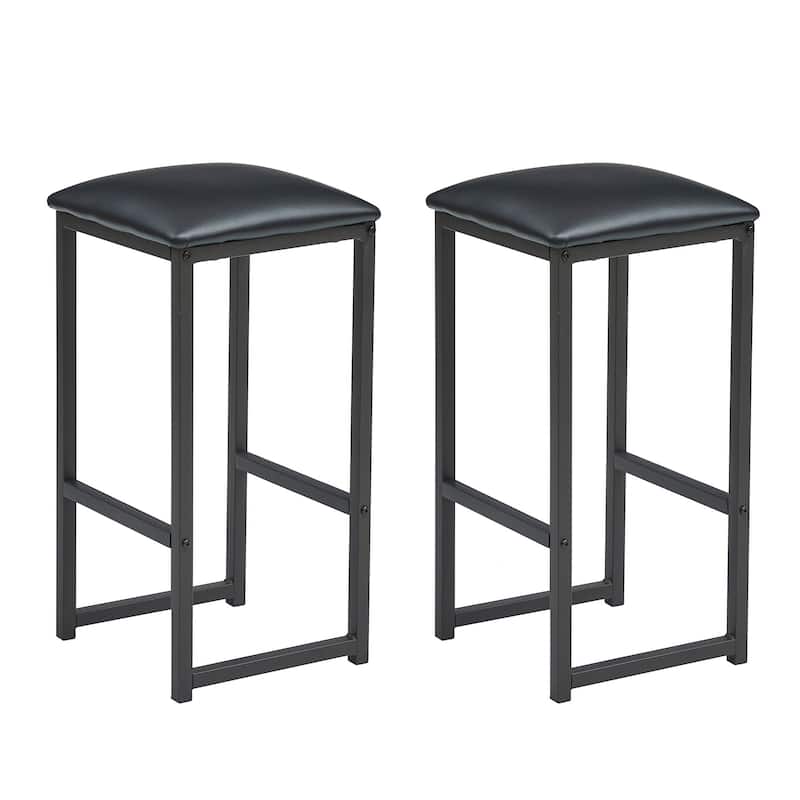 VECELO Dining Table Set with 2 Stools,3 Piece Counter Height for Kitchen