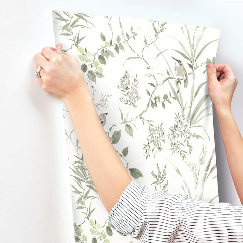 Chesapeake Imperial Garden Moss Botanical Wallpaper