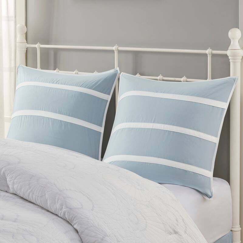 Harbor House Crystal Beach Blue Cotton 26 x 26-inch Euro Sham