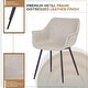 preview thumbnail 20 of 85, Markley Modern Leather Upholstered Dining Side Chairs with Black Iron Legs Accent Armchair for Home Kitchen Set of 4