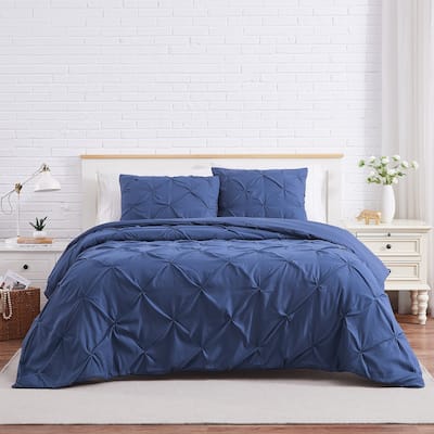 Pintuck 3 piece Duvet Cover Set