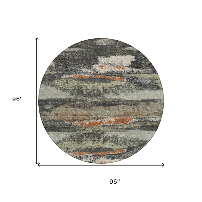 HomeRoots Abstract Transitional Rectangle Outdoor Rug