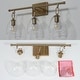 preview thumbnail 9 of 11, Blobfish Modern Gold 3-Light Bathroom Vanity Light Glass Wall Sconce - L 21.6" x W 6.5" x H 11"