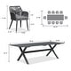 preview thumbnail 9 of 13, PURPLE LEAF PE Rattan Outdoor Dining Set with Aluminum Frame