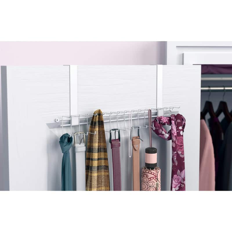 ClosetMaid White Wire OvertheDoor Tie & Belt Rack On Sale Bed