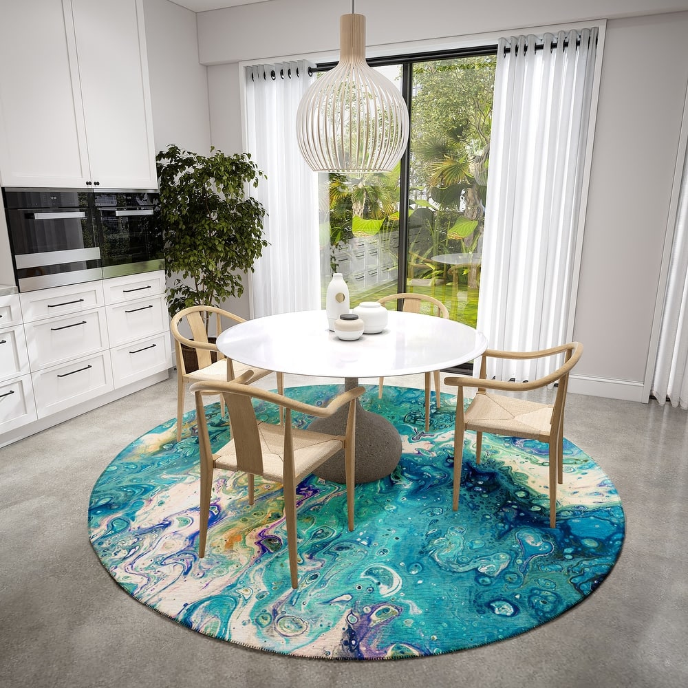 Indoor/ Outdoor Addison Karina Abstract Washable Area Rug