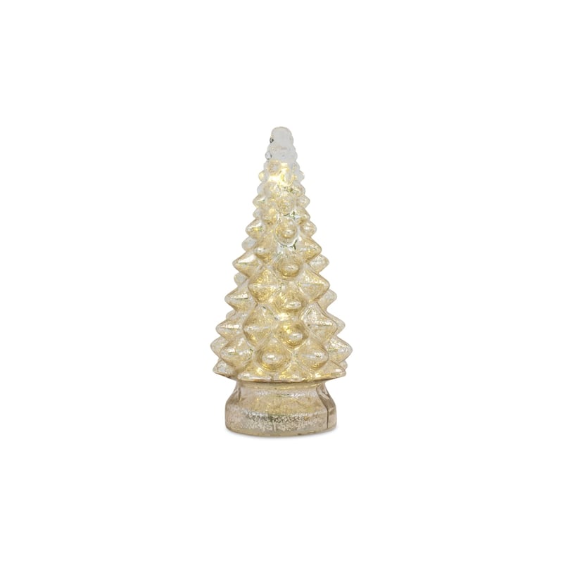 Set of 3 LED Lighted Silver Christmas Tree Tabletop Decor 13"
