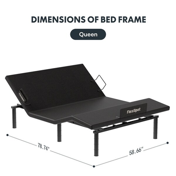 FunniHomi Zero Clearance Massage Adjustable Bed Frame with