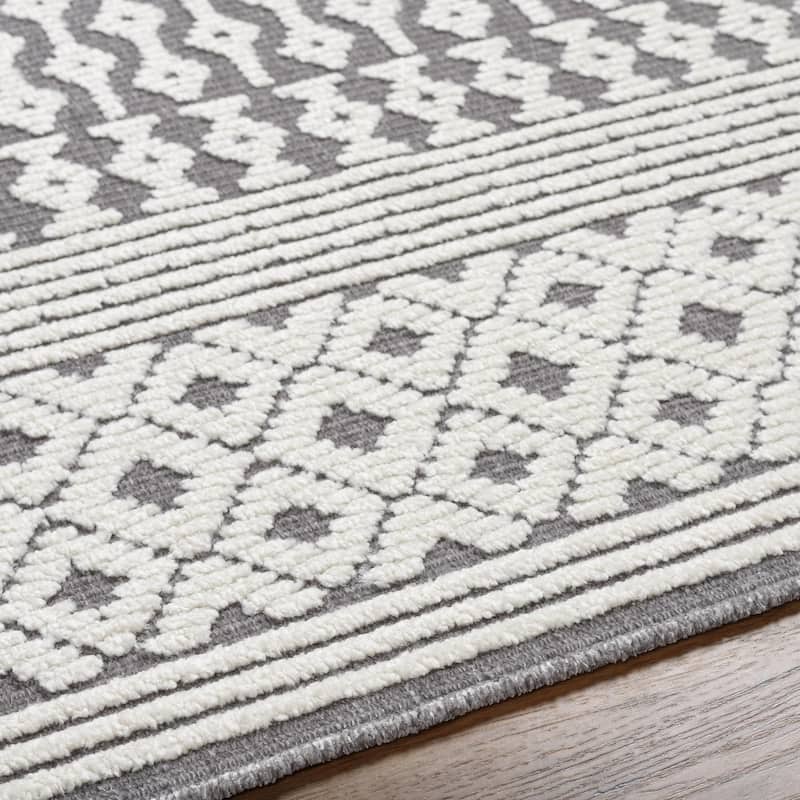 Livabliss Lyna Country Diamond Washable Area Rug