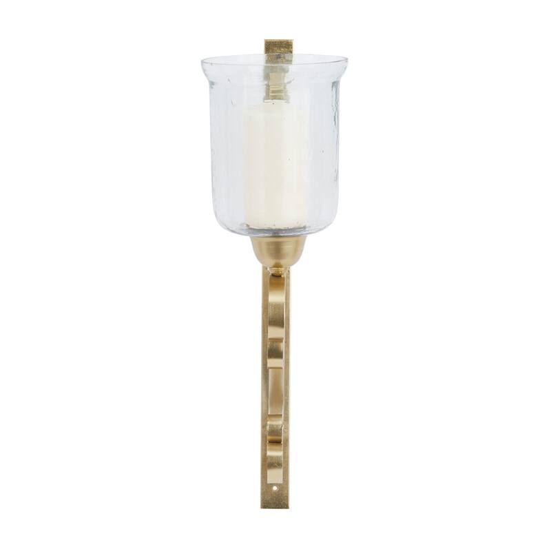 Sleek Metal Single Candle Wall Sconce - Gold, Silver, Black
