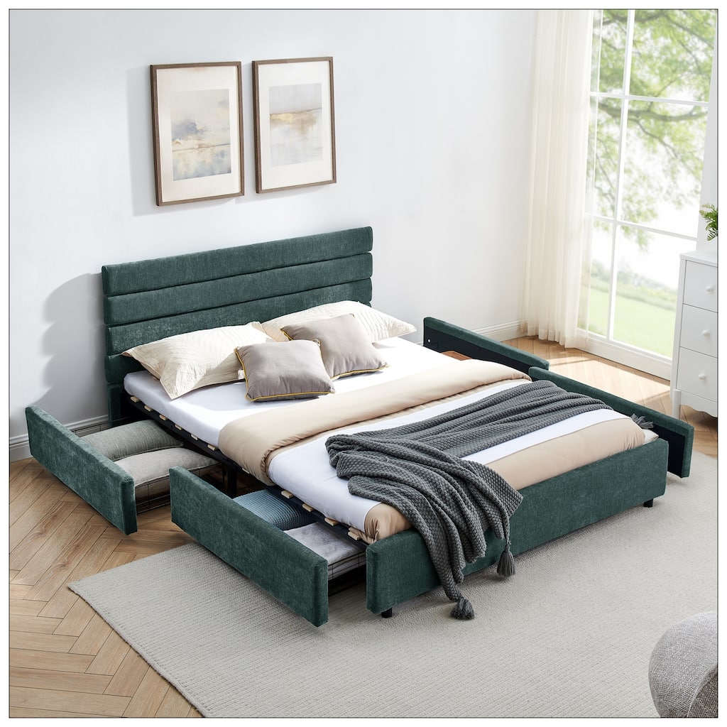 Queen size cushioned bed for Bedroom