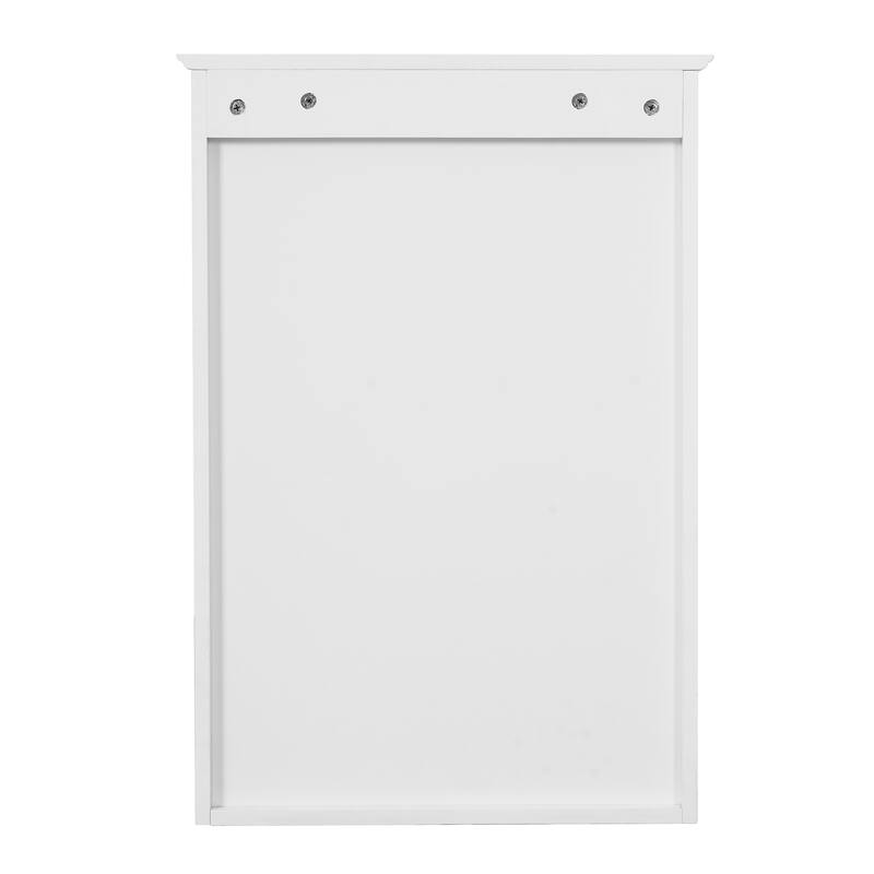 GDFStudio - Larenta Modern Wall-Mounted Bathroom Medicine Cabinet with Mirror, Adjustable Shelves & Half-moon Silhouette - 20"W