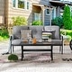 preview thumbnail 13 of 23, Patio Festival 2-Piece Outdoor Metal Sofa with Coffee Table Set