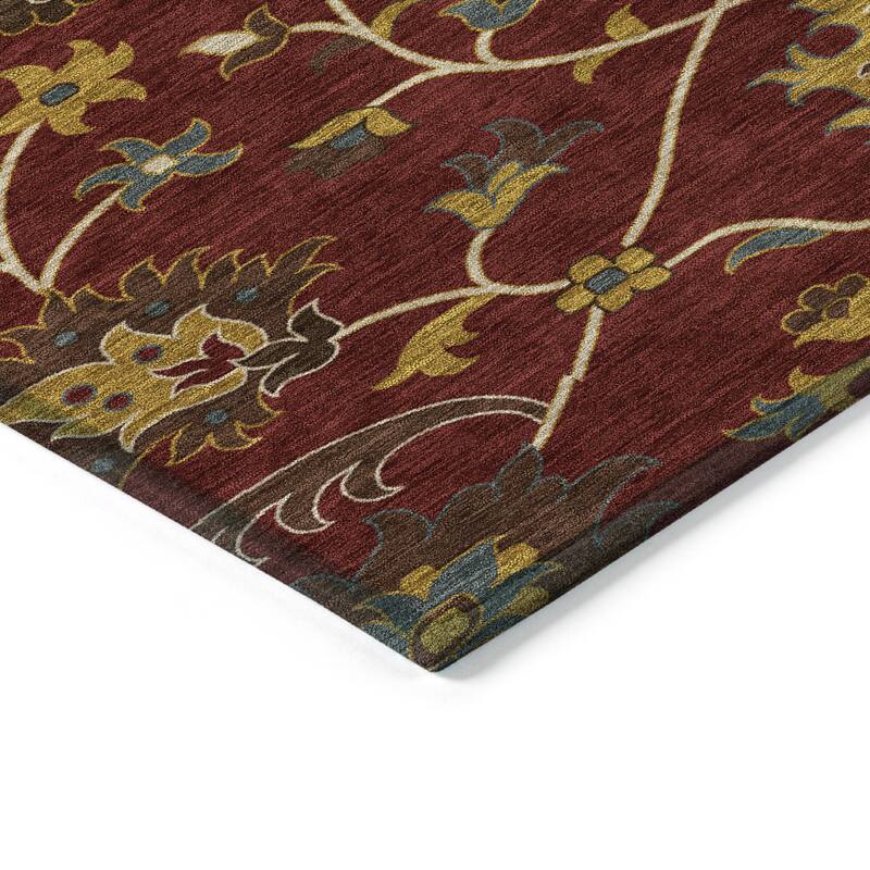 Machine Washable Indoor/ Outdoor Traditional Luna Chantille Rug