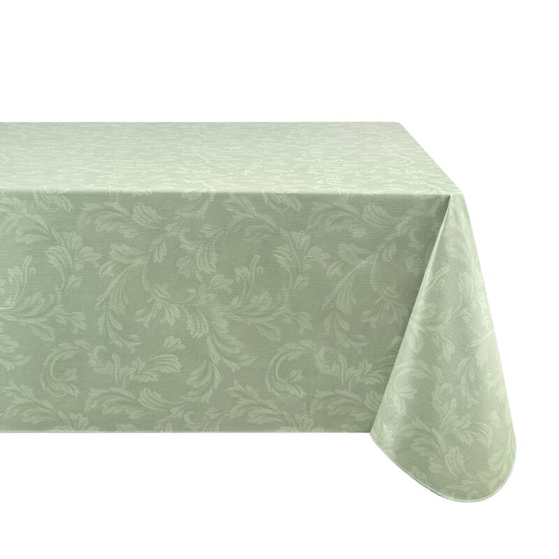 Camile Floral Scroll Damask Pattern Vinyl Indoor/Outdoor Tablecloth