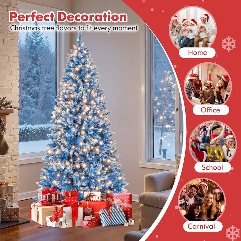Costway 6/7/8/9 FT Artificial Christmas Tree, with 270/340/420/520 - See Details