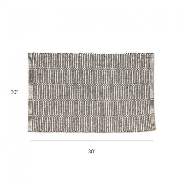 Broken Stripe Pattern Mat Rug - 3' x 5' Oval - Bed Bath & Beyond - 42361765