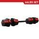 preview thumbnail 11 of 15, Ainfox 2 in 1 Adjustable Dumbbell Set 33/44/66 Lbs Gym Workout Dumbbell Set with Connecting Rod