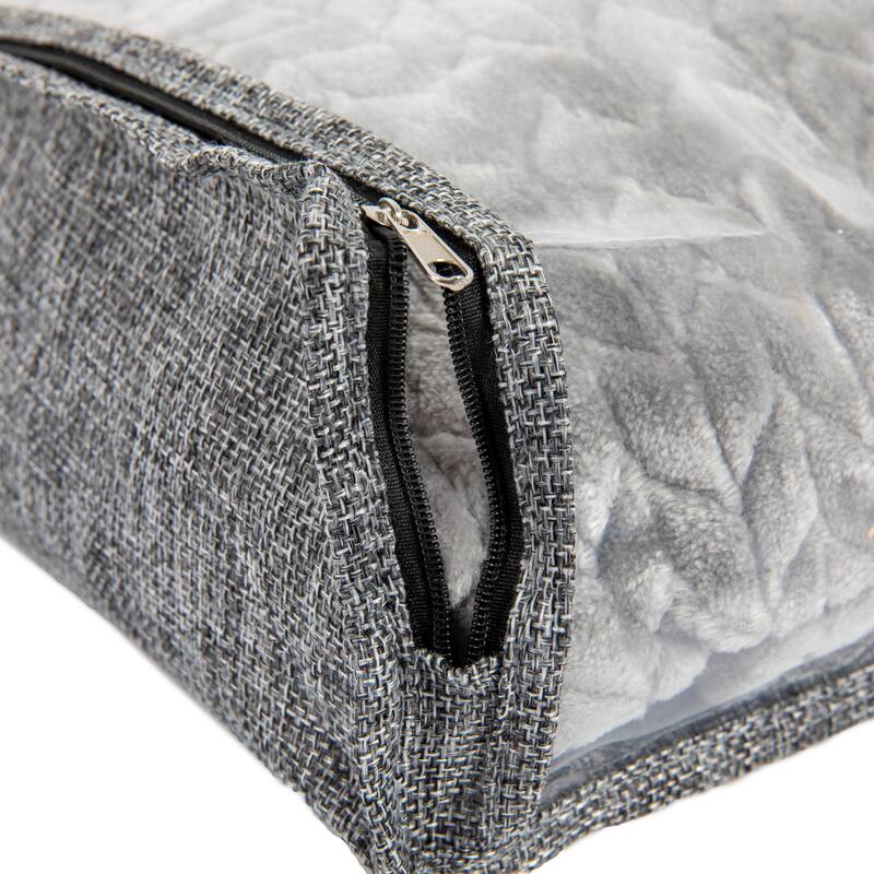 Household Essentials Zippered Sweater Storage Bags with Clear Vision Panel - 16.0"L x 13.3"W x 4.0"H