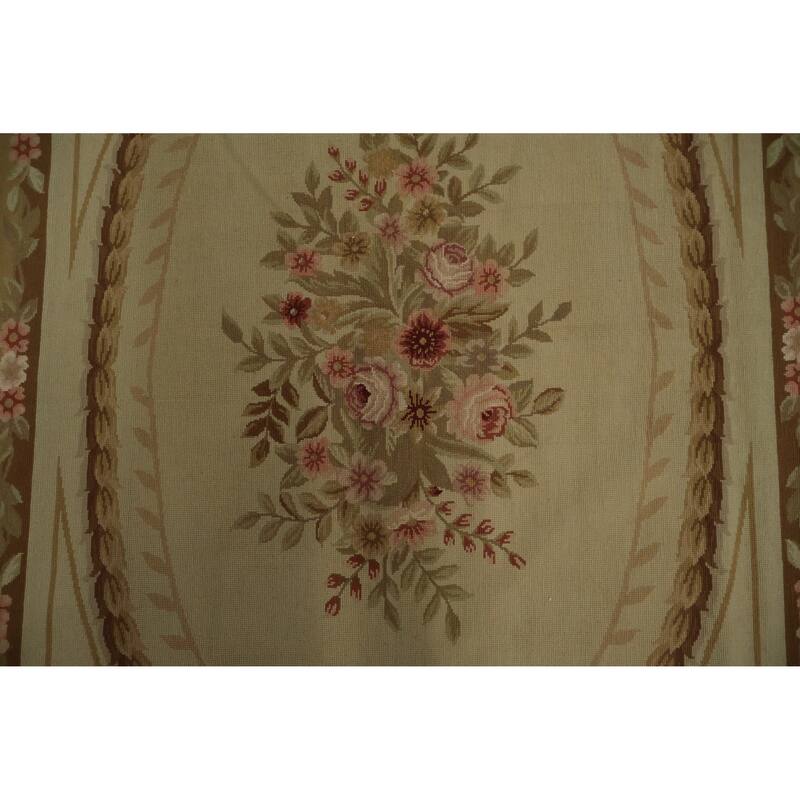 Hand Woven Oriental 100% Wool Carpet Traditional Floral Yellow & Gold Tapestries Area Rug - 12' 3'' X 8' 11''