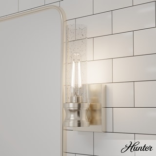 Hunter Lenlock 1 Light Wall Sconce - Glam, Contemporary - Damp Rated!