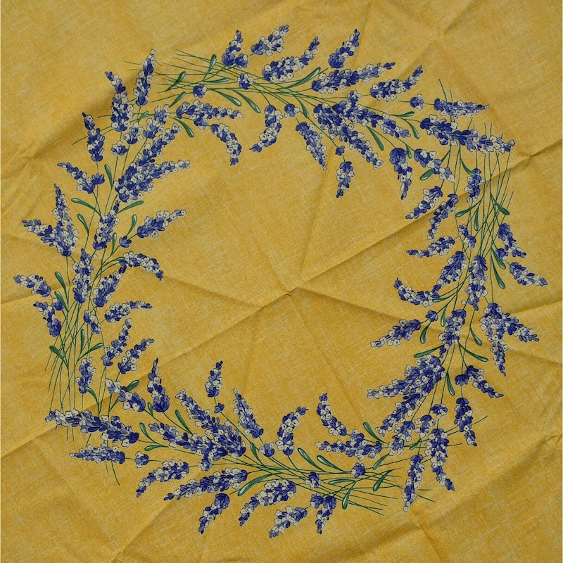 Wipeable Spill Resistant Provencal Cotton Cannes Collection Tablecloth