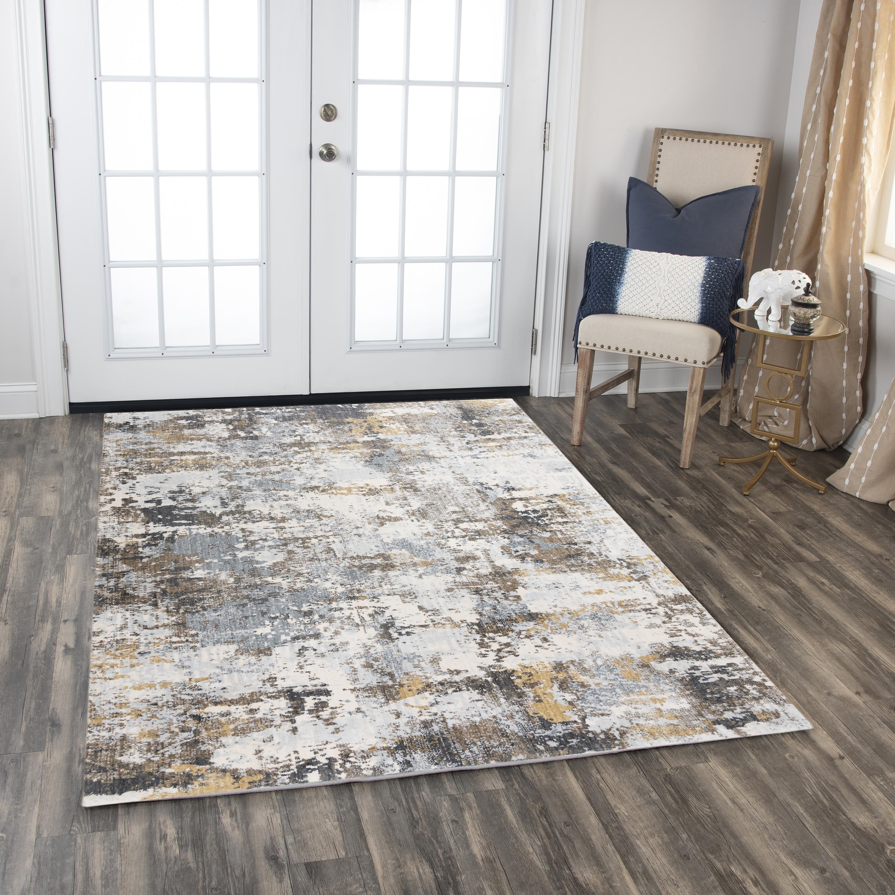 Alora Decor Jade Transitional Blue/Multi Recycled Polyester Area Rug