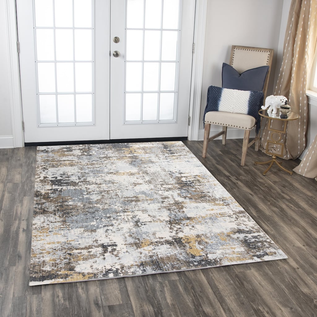 Alora Decor Jade Transitional Blue/Multi Recycled Polyester Area Rug
