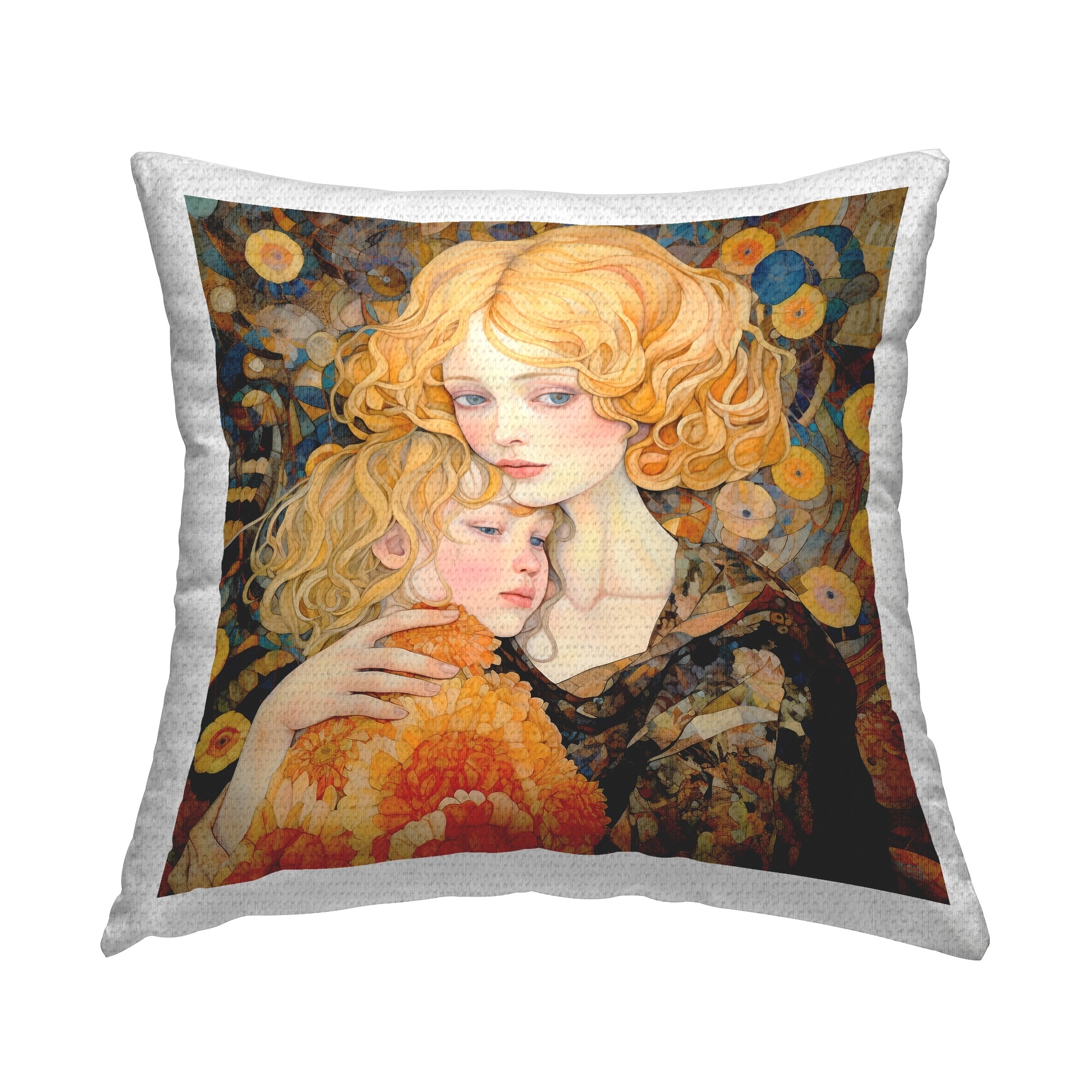 Stupell Geometric Mother & Child Printed Outdoor Throw Pillow Design by RB