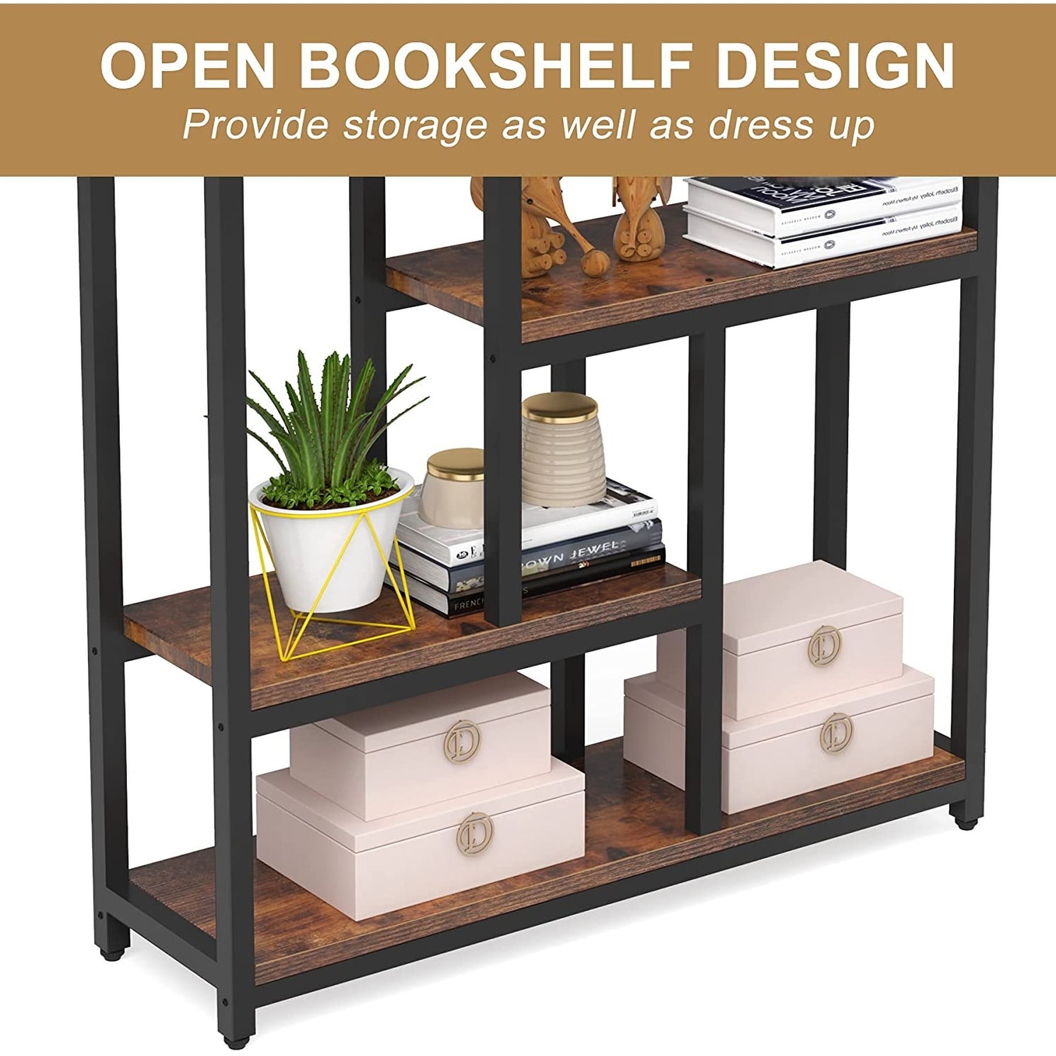 78.7 inch Extra Tall Bookshelf, 10 Display Shelves Storage