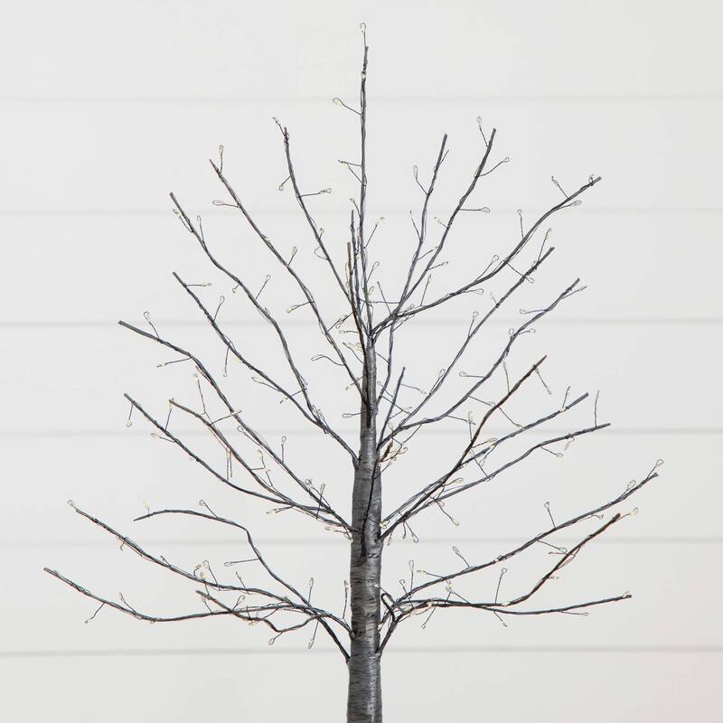 Pre-Lit Twig Artificial Halloween Tree - 2' - Warm White LED Lights