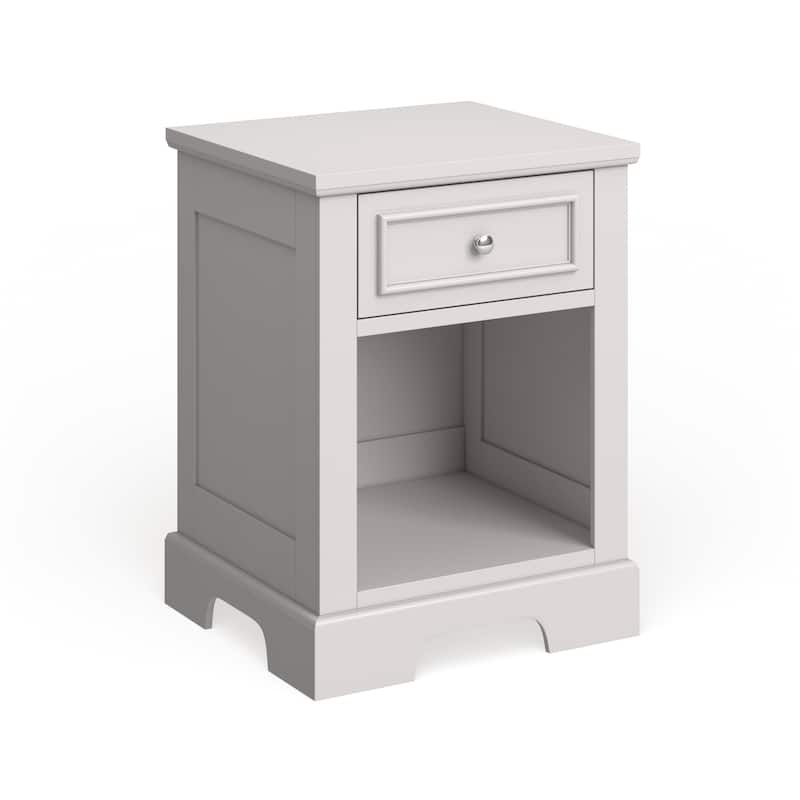 Homestyles Naples Off-White Nightstand with Drawer
