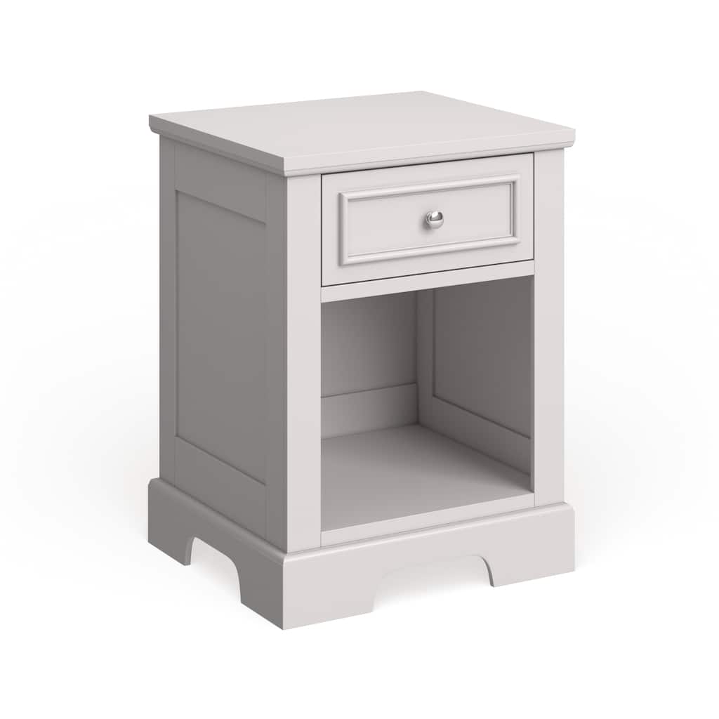 Homestyles Naples Off-White Nightstand with Drawer