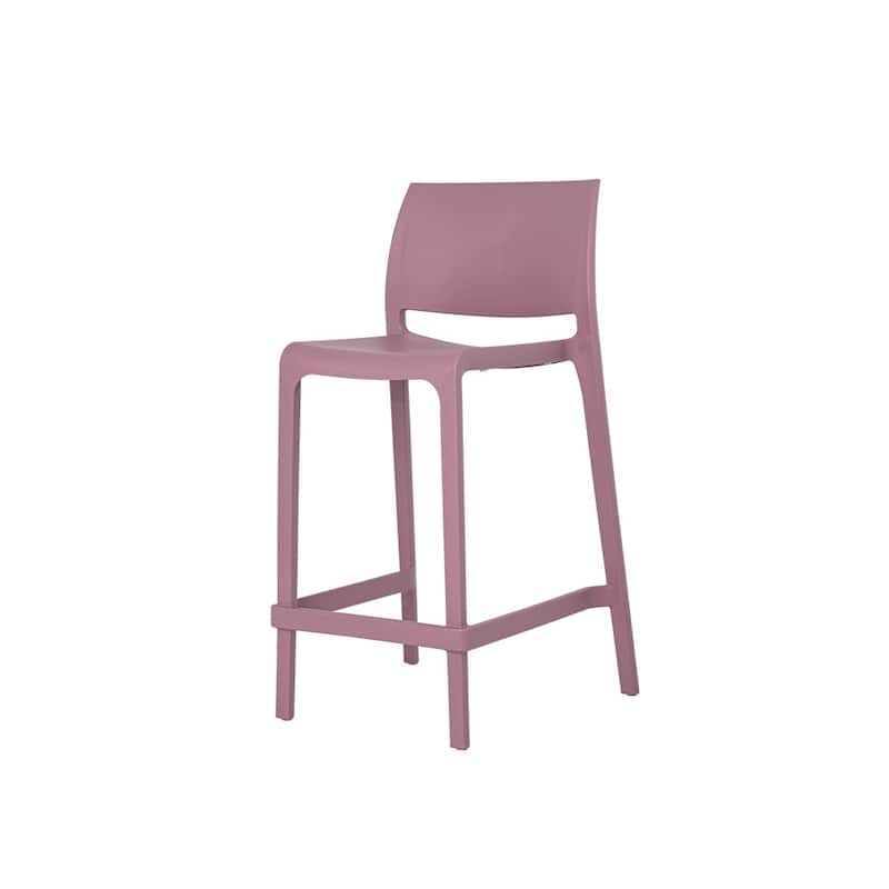Sensilla Resin Stackable Counter-height Bar Stools, Set of 2