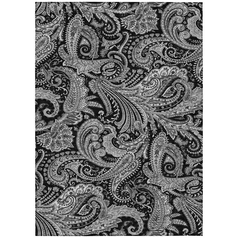Machine Washable Indoor/ Outdoor Chantille Traditional Paisley Rug