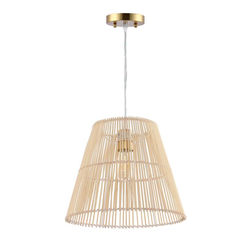 SAFAVIEH Lighting Egne 14.5-inch Pendant - 15" W x 15" D x 12-192" H - Natural - 15Wx15Dx192H
