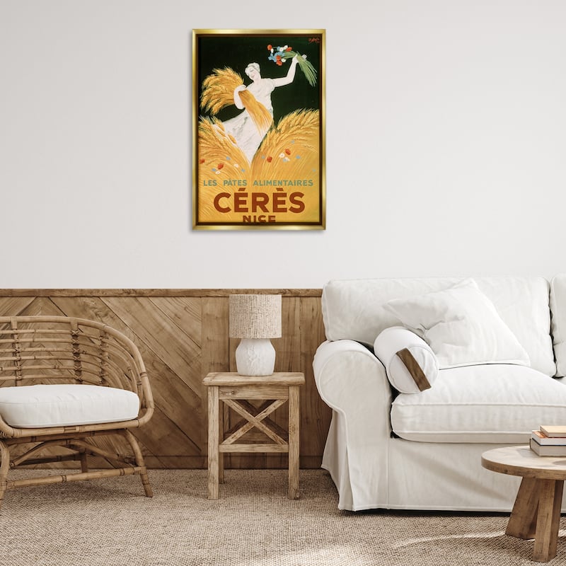 Stupell Antique Ceres Goddess Framed Floater Canvas Wall Art Design By Marcus Jules