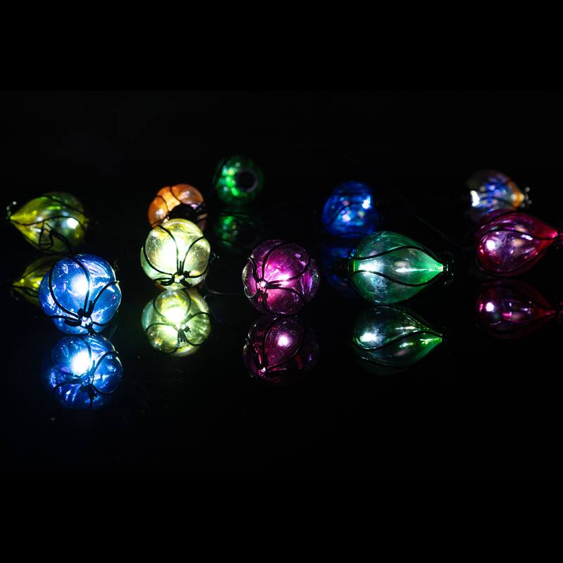 Solar Colorful Air Balloons String Lights with Cool White LED