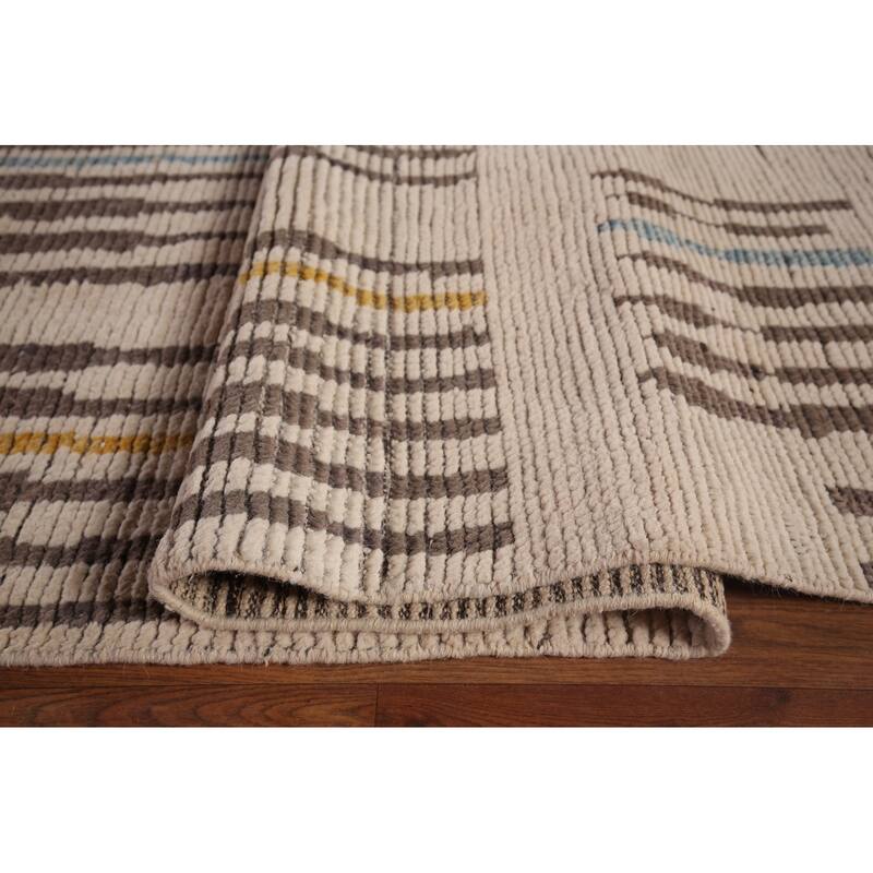 Moroccan Oriental Large Area Rug Handmade Living Room Wool Carpet - 11'9"x 18'9"